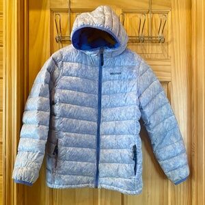 Marmot Hooded Girls XL 550 Fill Lavender Down Jacket